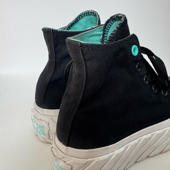 Women’s Converse Black and Teal High-Top Sneakers Size 6.5 Casual, Streetwear - Picture 9 of 11